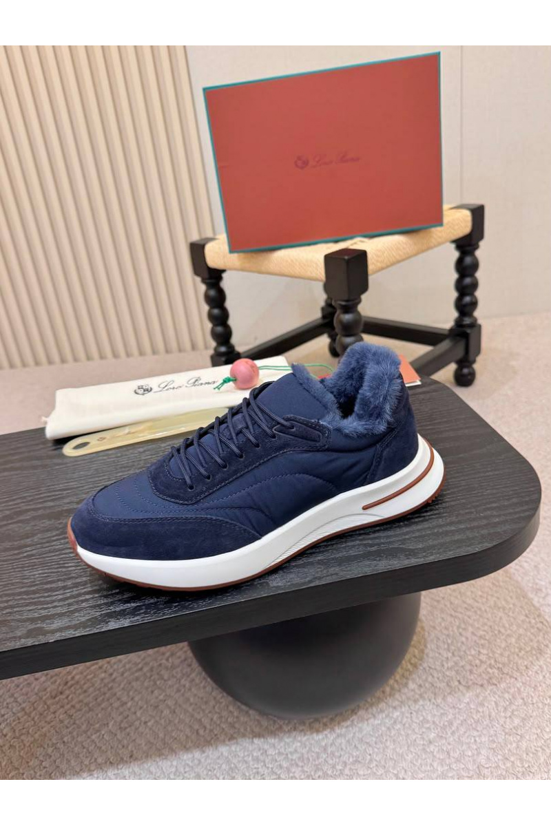 Loro Piana Кроссовки с мехом Week End Walk Evo premium