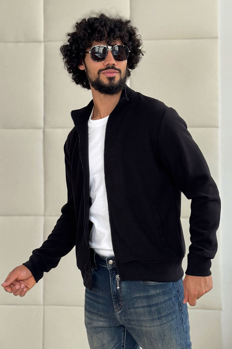 Loro Piana Мужская чёрная кофта на молнии