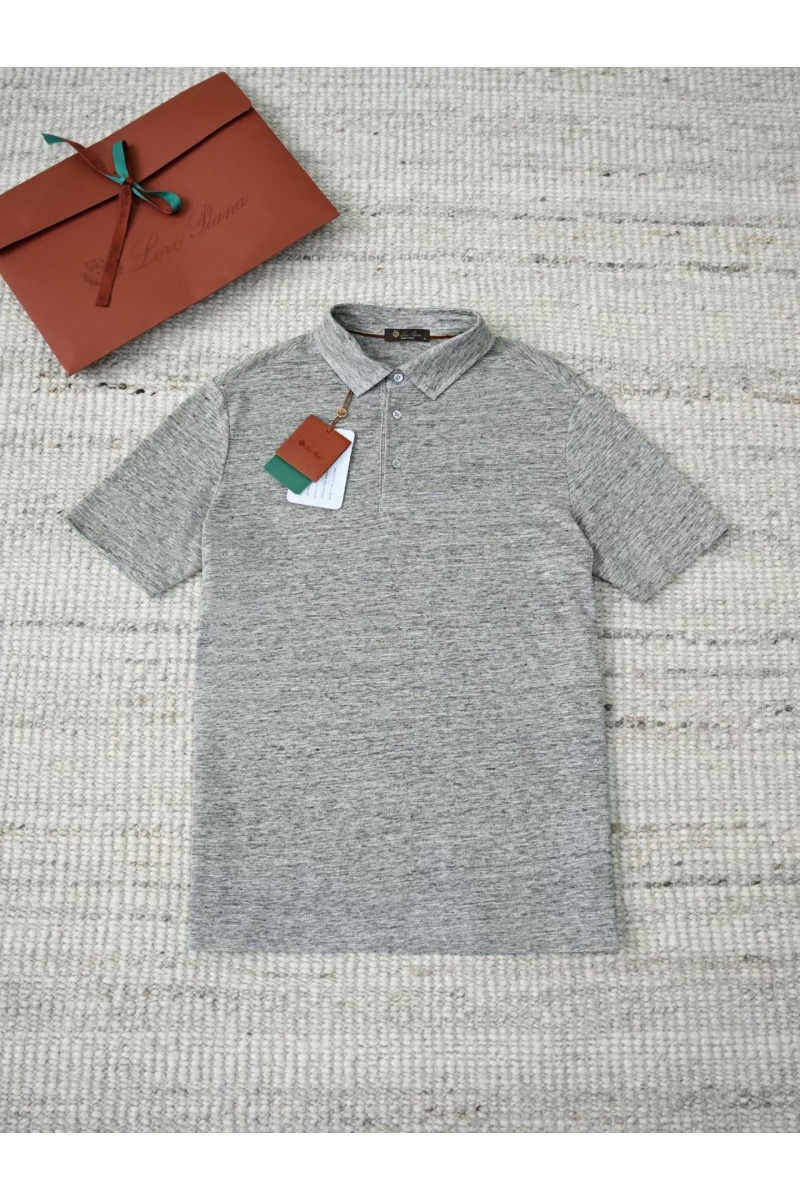 Loro Piana Мужское серое поло premium