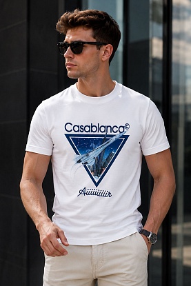 Белая футболка Aiiiiiir logo-print