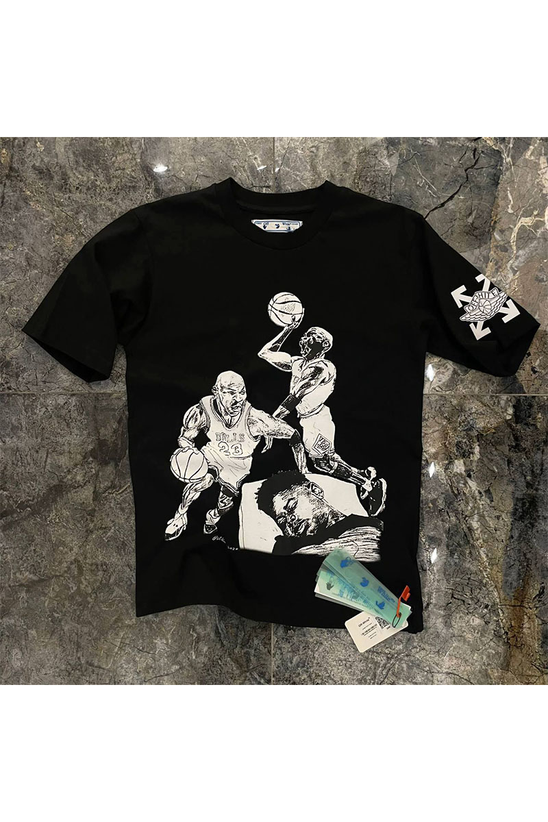 Off-White Чёрная оверсайз футболка  Air Jordan