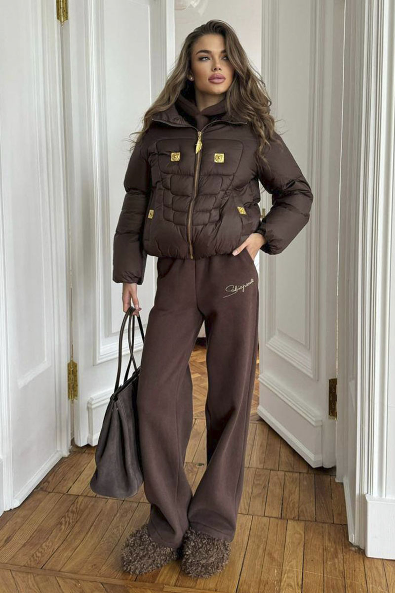 Schiaparelli Женский костюм тройка на флисе premium - Brown
