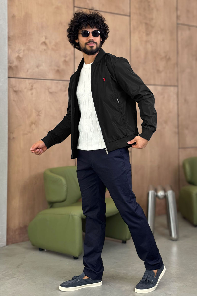 Polo Ralph Lauren Мужской чёрный бомбер 