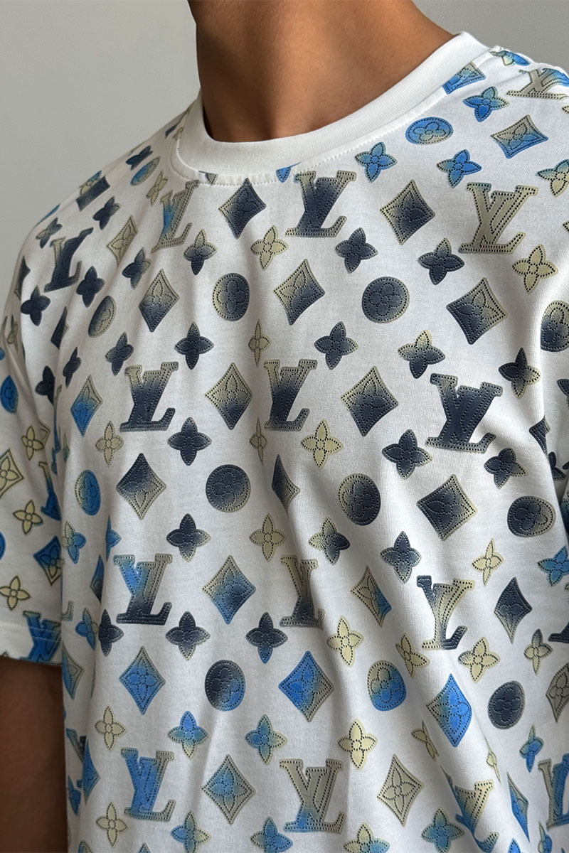 Lоuis Vuittоn Белая оверсайз футболка Monogram All-over