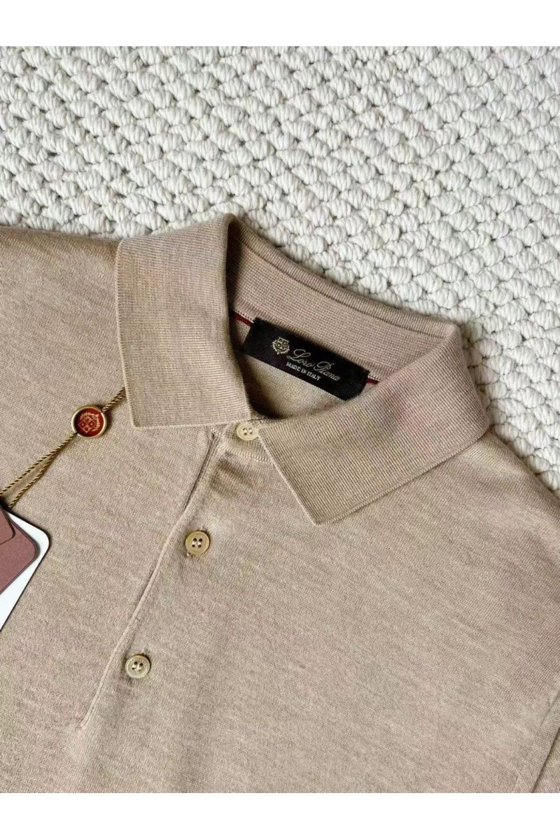 Loro Piana Поло с длинным рукавом Premium - Flower Aprecot