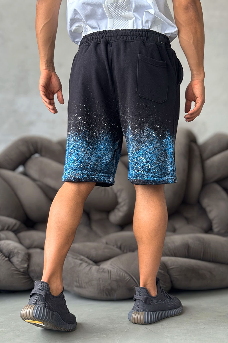 Amiri Мужские чёрные шорты paint splatter