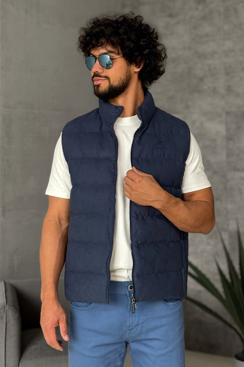 Loro Piana Мужской синий жилет 