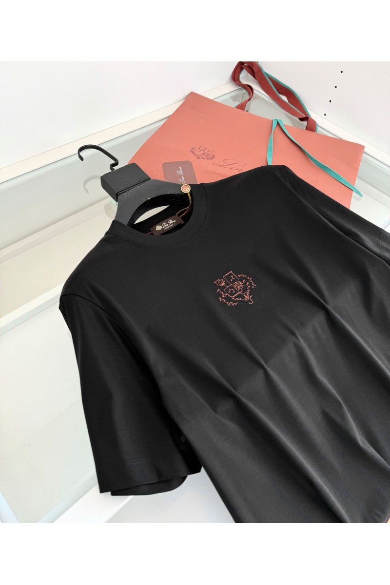 Loro Piana Мужская чёрная футболка premium