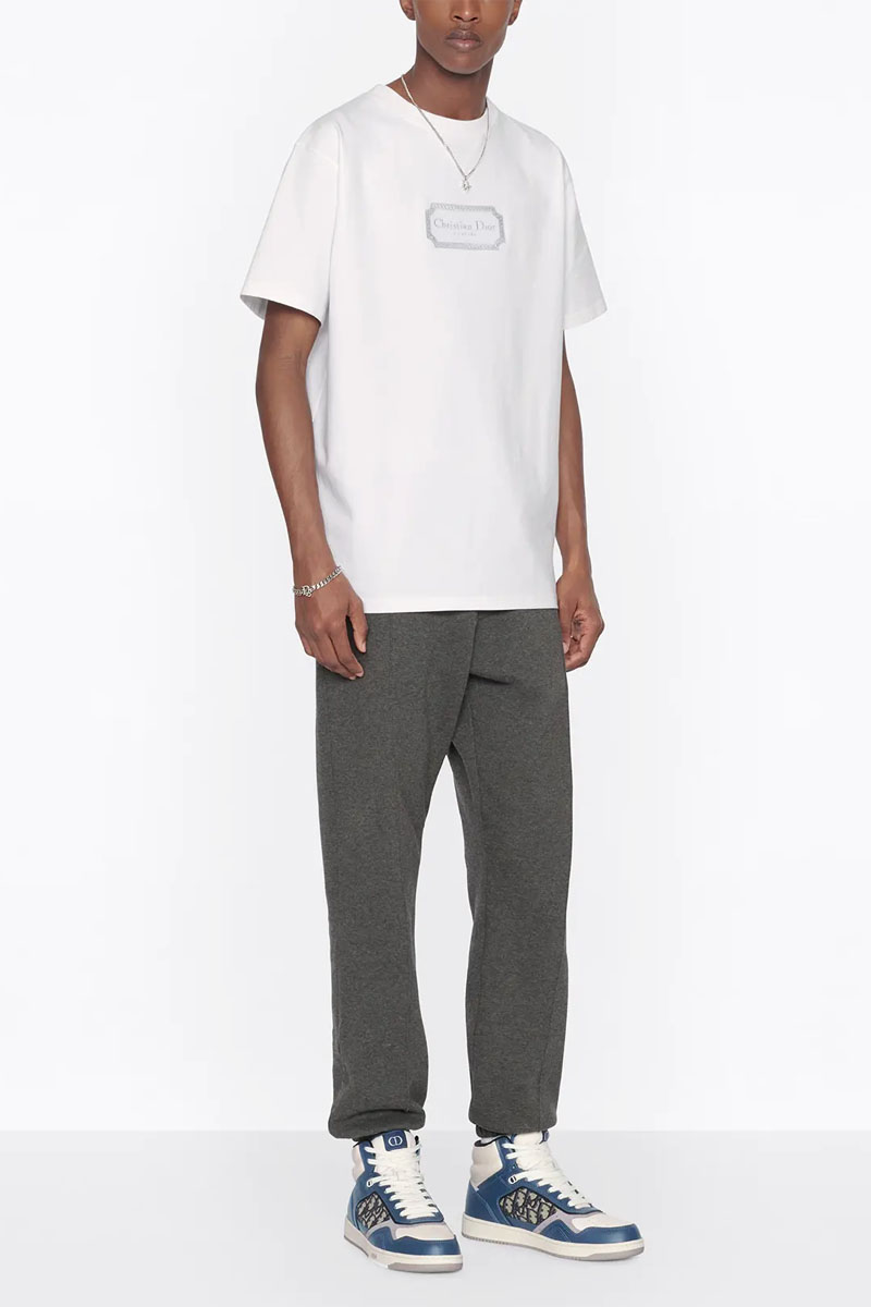 Dior Белая футболка logo-embroidered