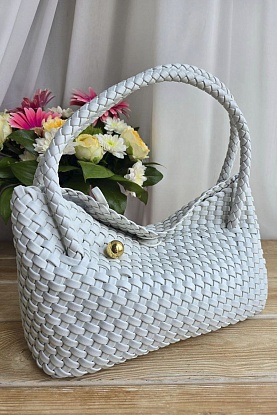 Кожаная сумка intrecciato 30x14 см