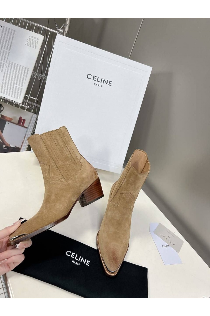 Celine Женские замшевые сапоги Premium - Brown