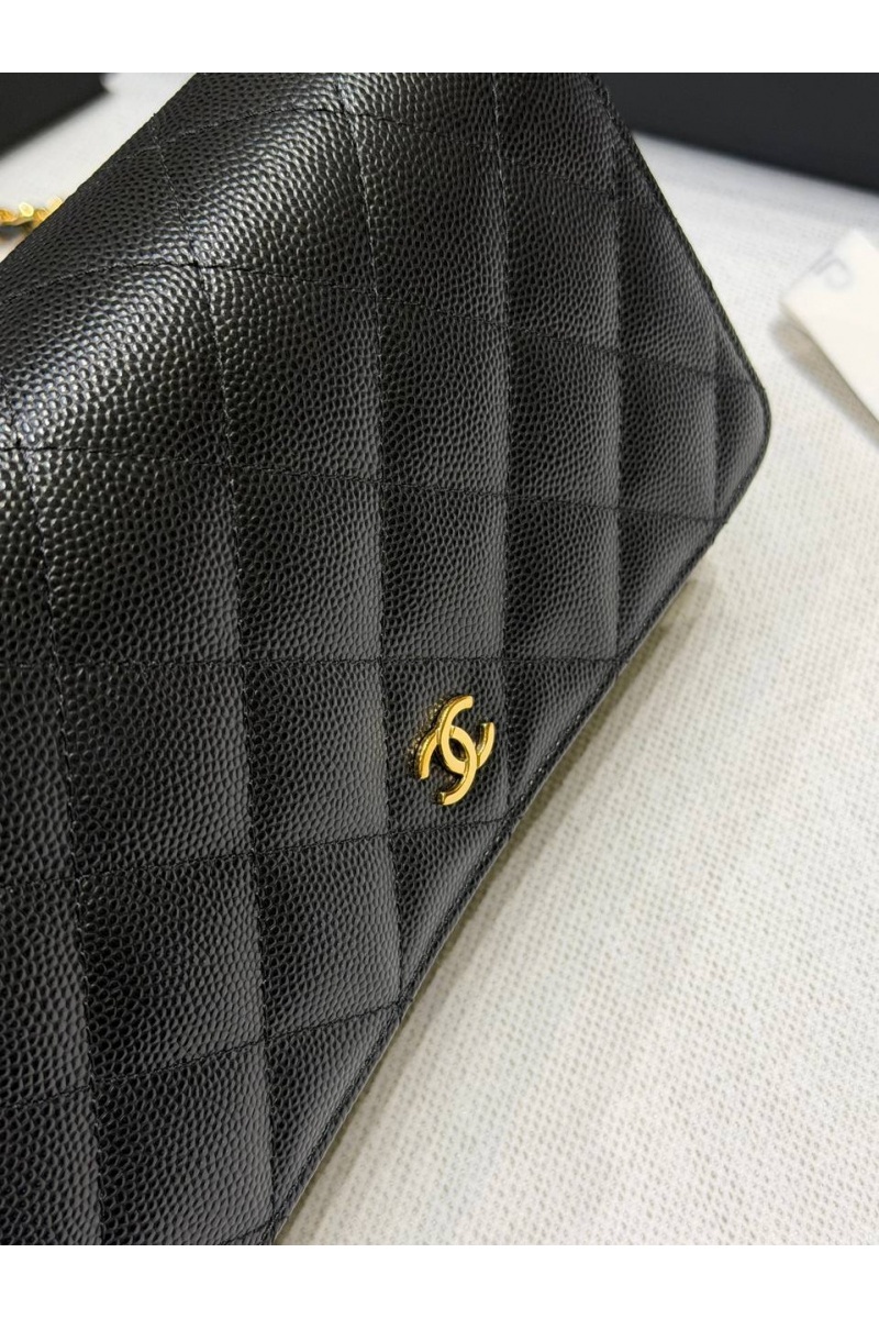 Chаnеl Кожаная сумка Wallet on Chain premium 19x12x4 см