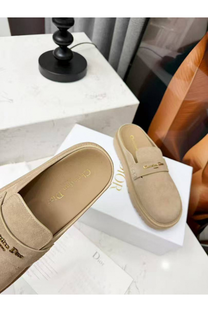 Dior Женские замшевые мюли Boy