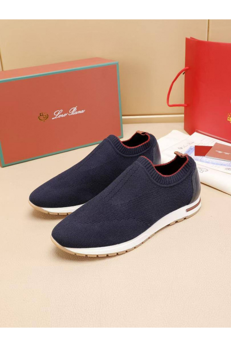 Loro Piana Мужские текстильные кроссовки Lp Flexy Active - Navy