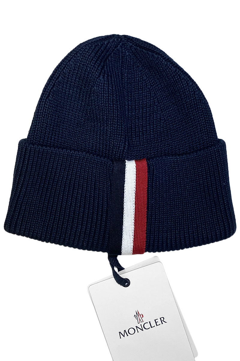 Moncler Брендовая тёмно-синяя шапка