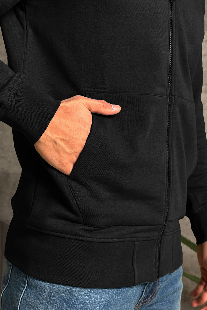 Stone Island Кофта чёрного цвета Zip-Up Compass-patch