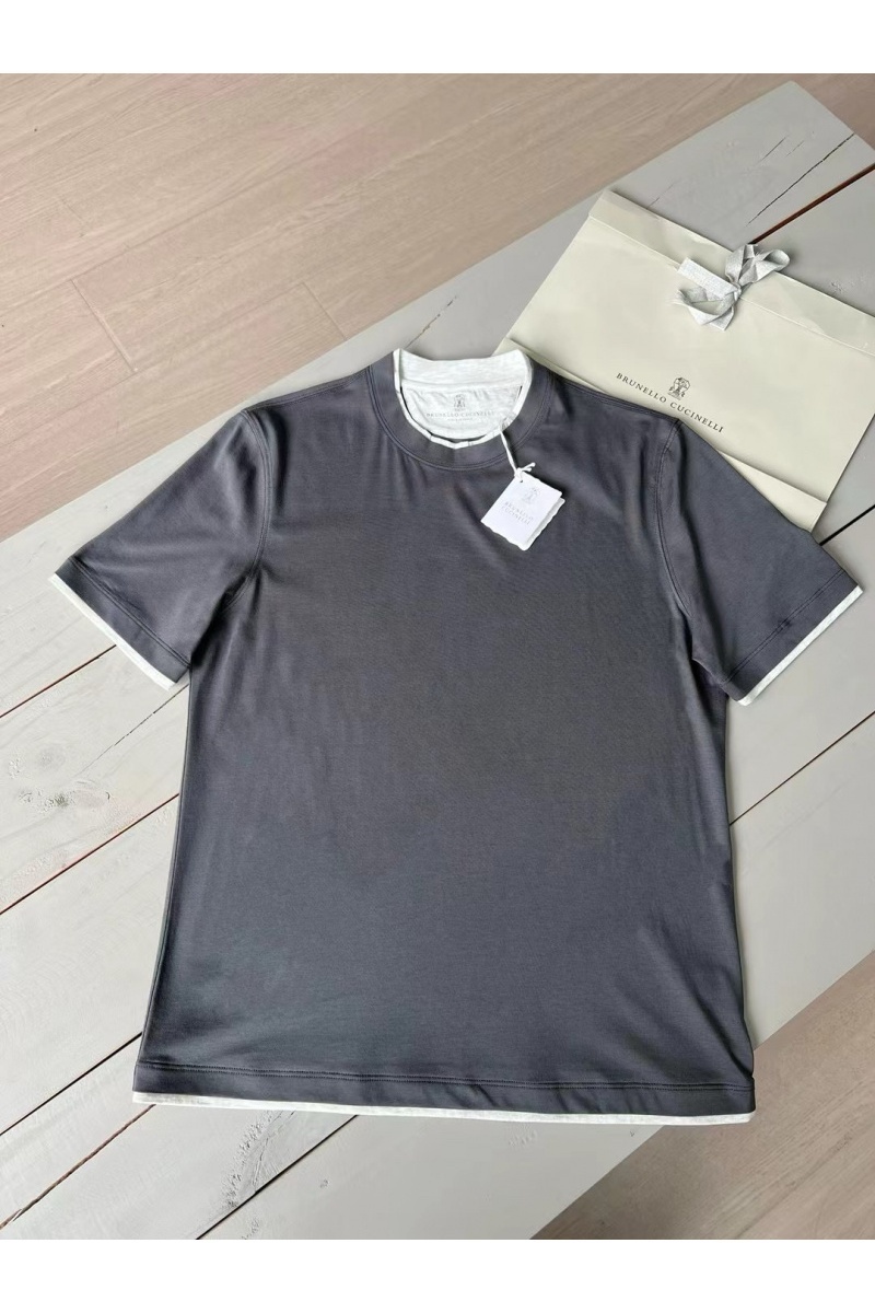 Brunеllо Сuсinеlli Футболка Premium layered-effect - Dark Grey