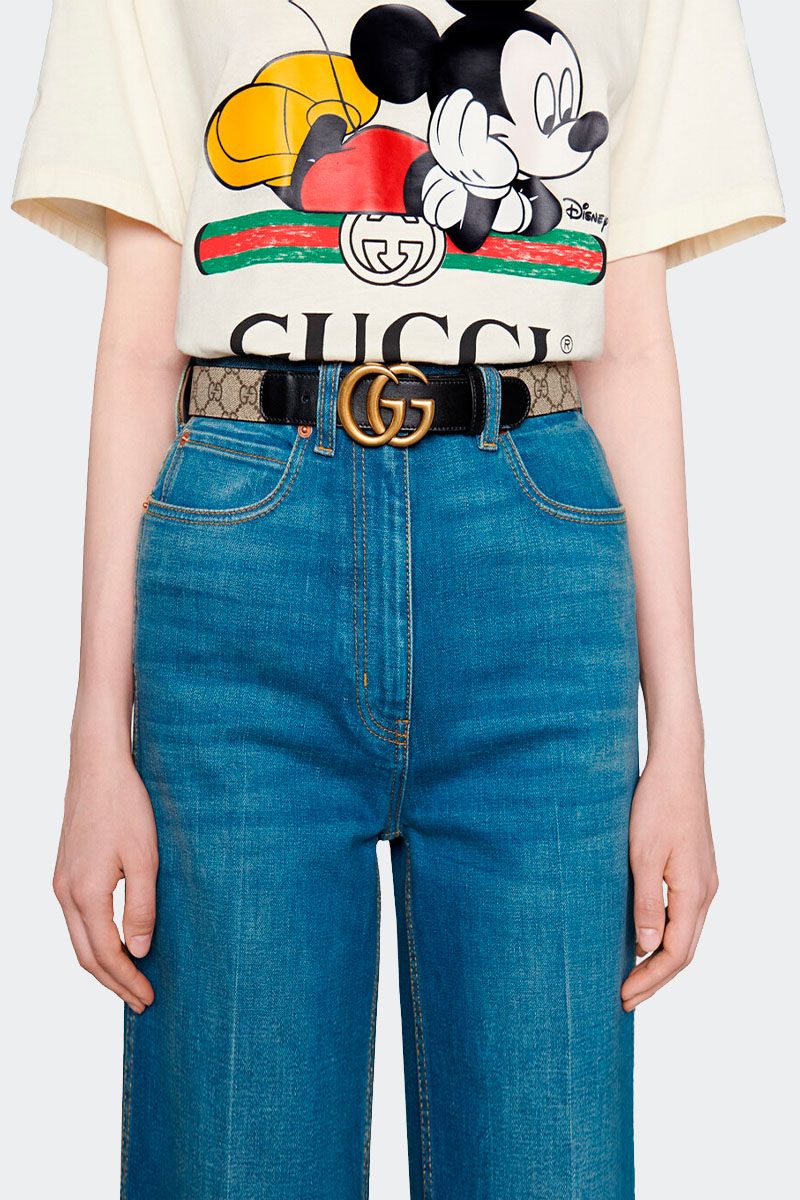 Gucci Брендовый ремень GG Marmont (длина 80 / 85 см)
