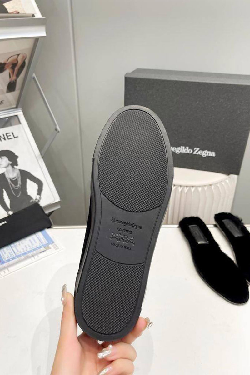Zegna Кроссовки с мехом Triple Stitch high-top - Black