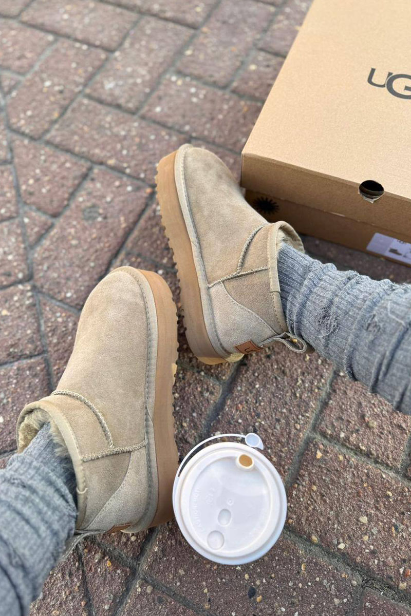 UGG Женские ботинки Classic Ultra Mini Platform - Beige