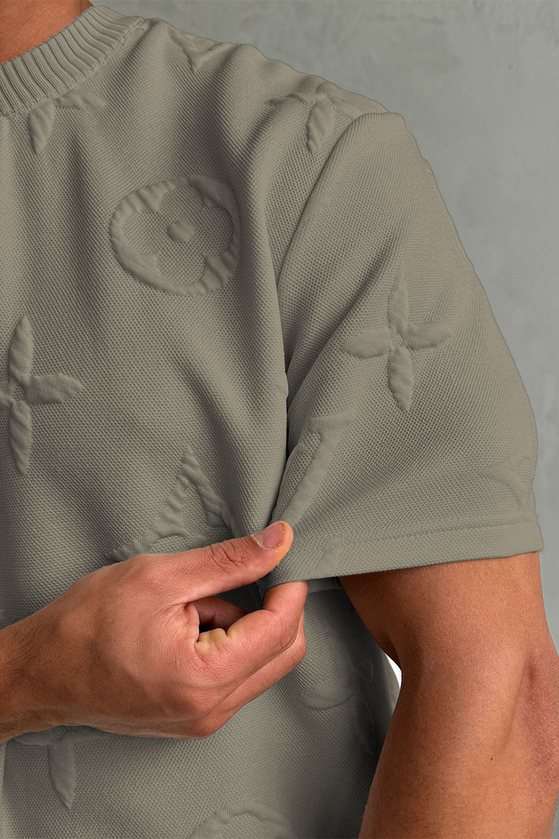 Lоuis Vuittоn Оверсайз футболка Embossed Monogram - Beige