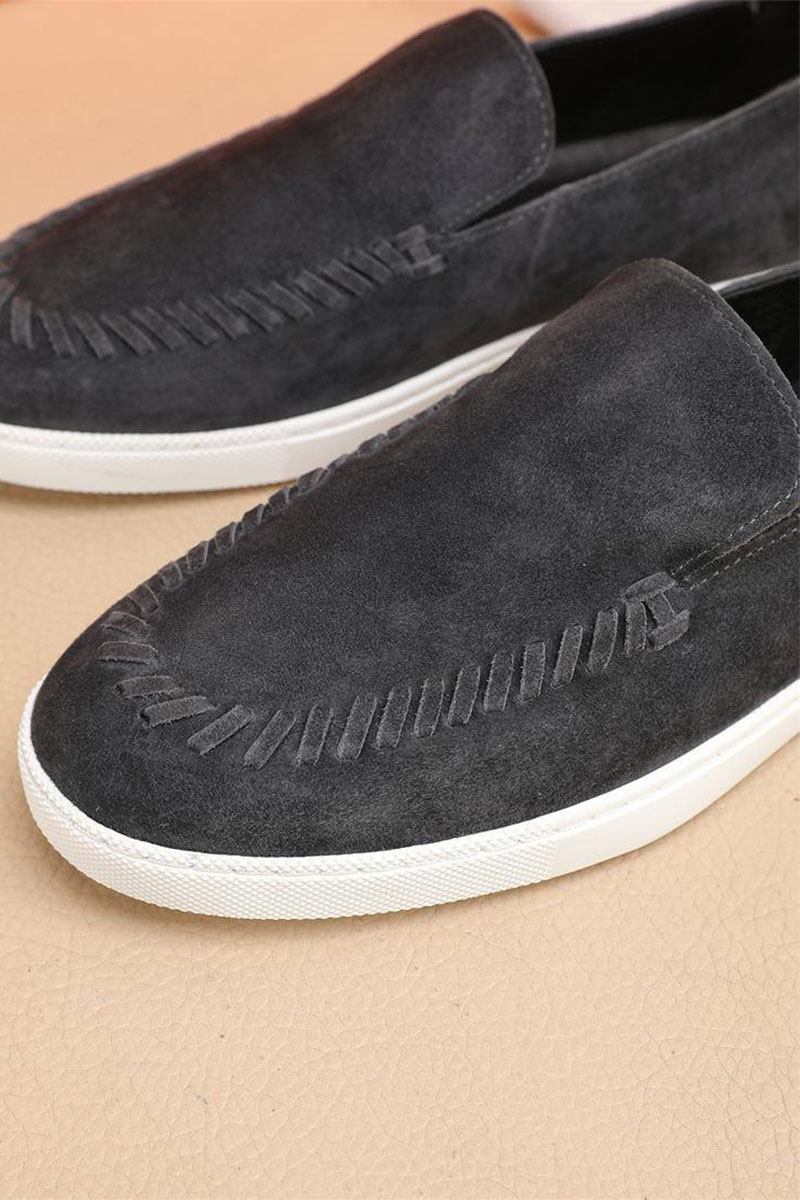 Hermes Мужские замшевые лоферы Julian - Grey