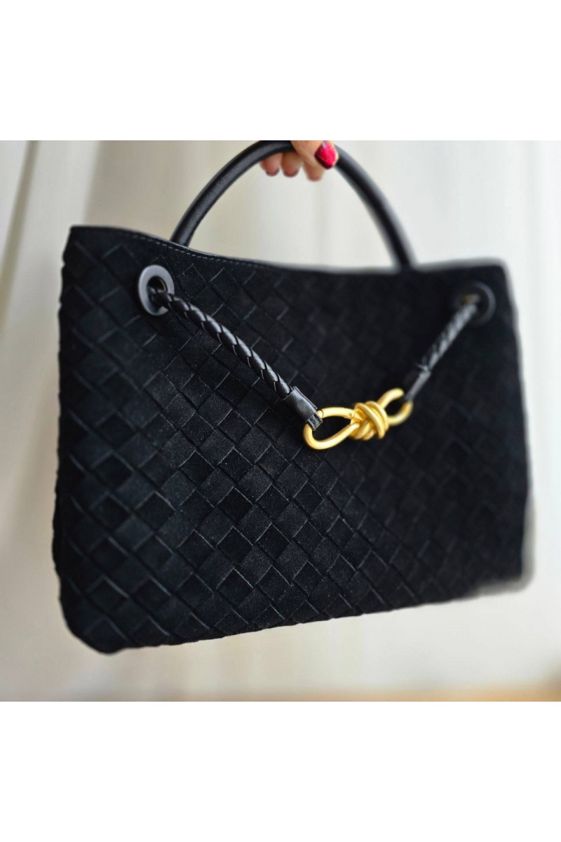 BV Замшевая чёрная сумка 30x23 см