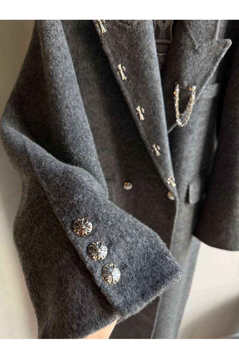 Chrome Hearts Женское шерстяное пальто premium