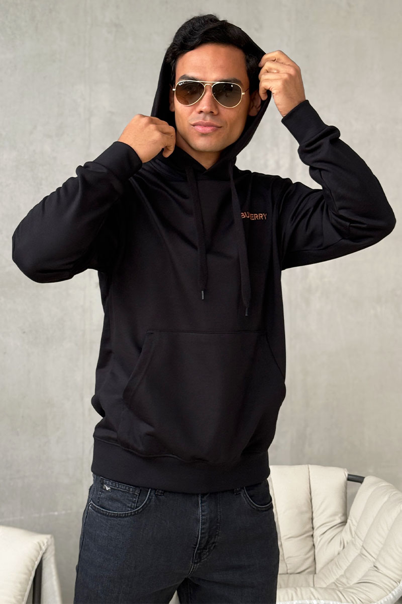 Burberry Мужское худи TB Monogram logo-embroidered - Black / Red