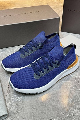 Мужские кроссовки knitted - Blue