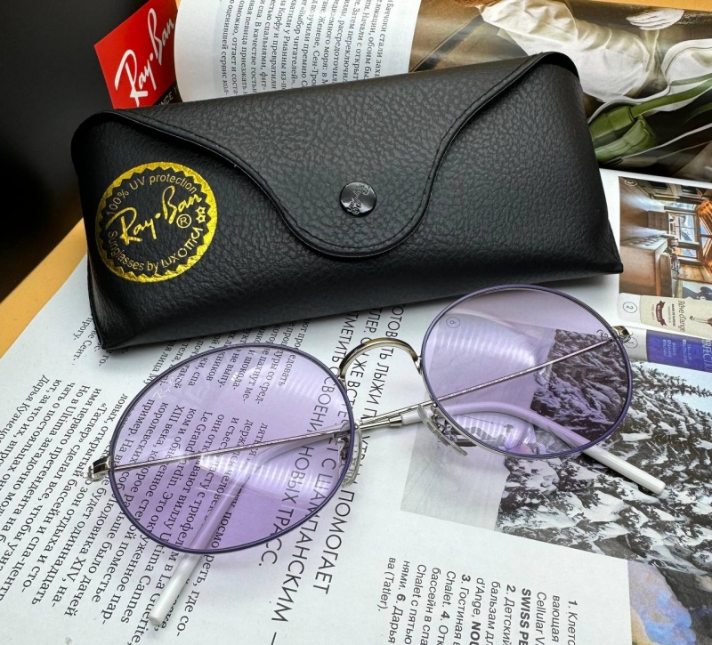 Ray-Ban Солнцезащитные очки Oval Metal - Purple