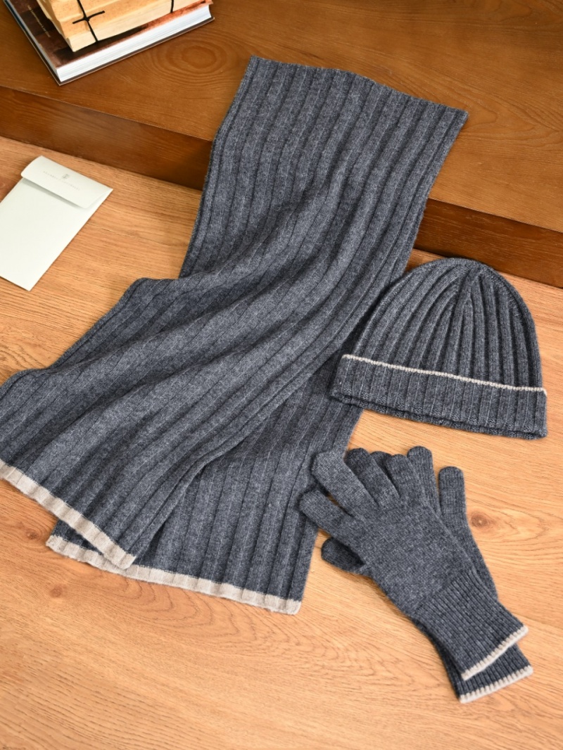 Brunеllо Сuсinеlli Кашемировый шарф Premium - Dark Grey 