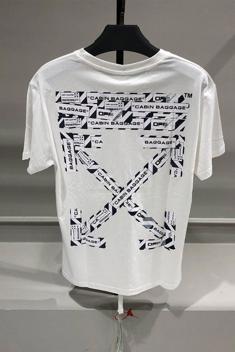 Off-White Белая оверсайз футболка "Cabin Baggage"