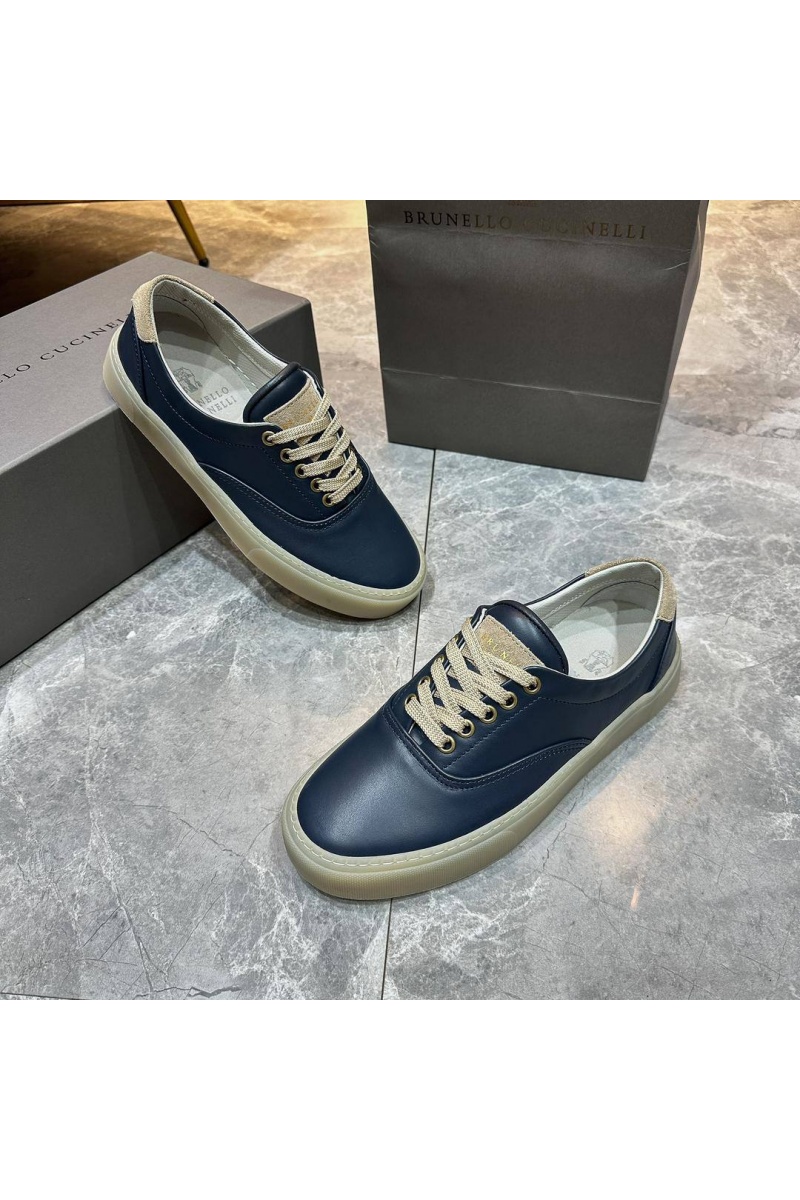 Brunеllо Сuсinеlli Кожаные кеды Sail low-top - Blue