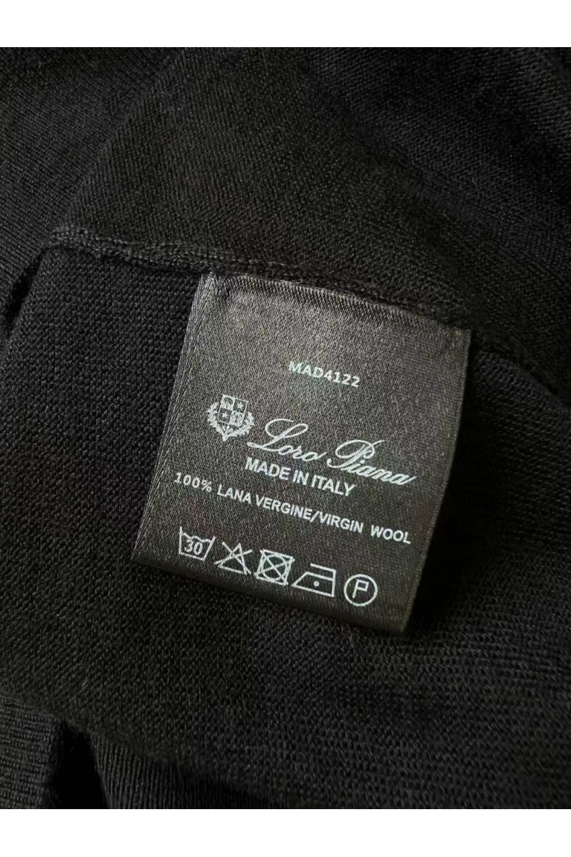 Loro Piana Поло с длинным рукавом Premium - Black