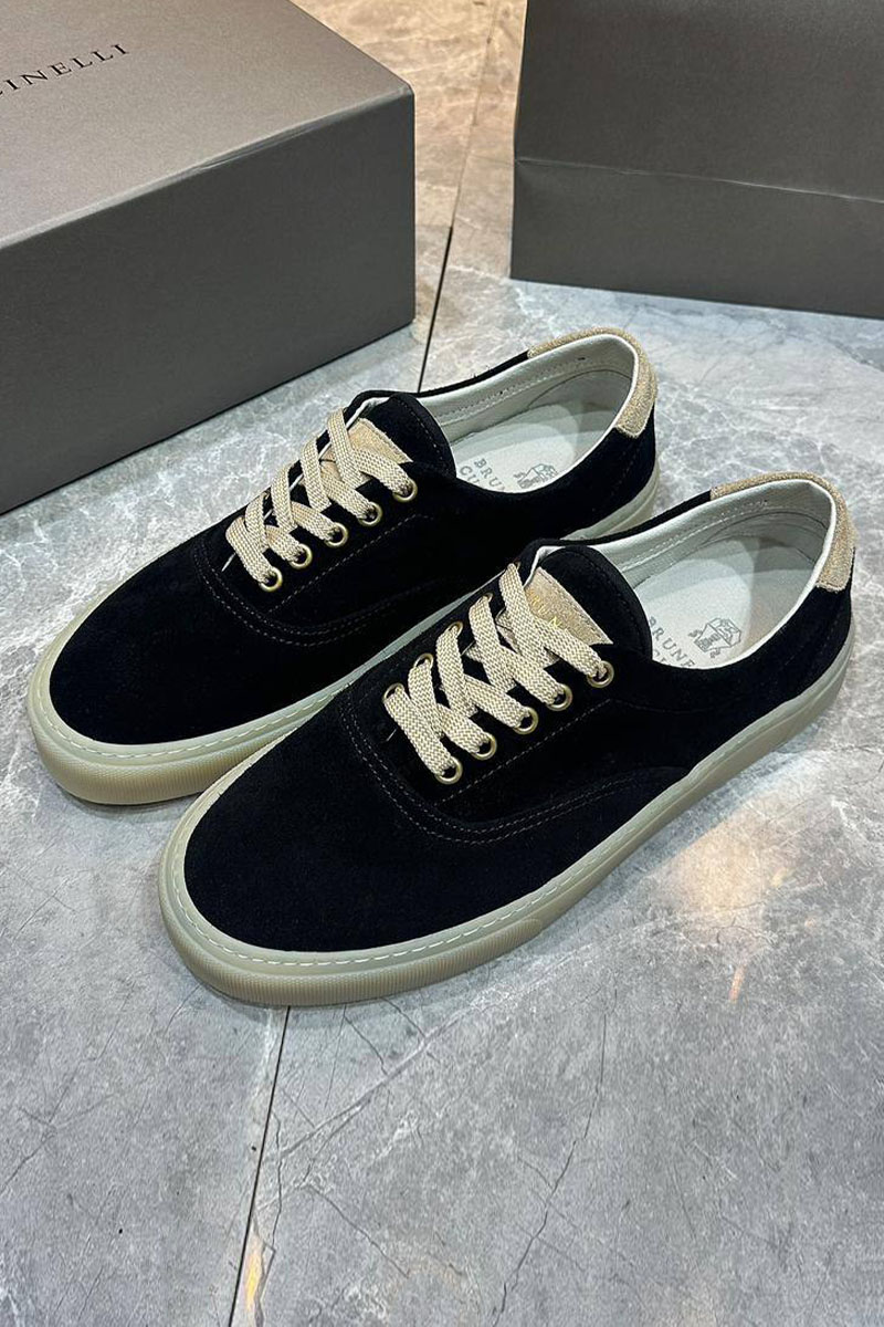 Brunеllо Сuсinеlli Замшевые кеды Sail low-top - Black