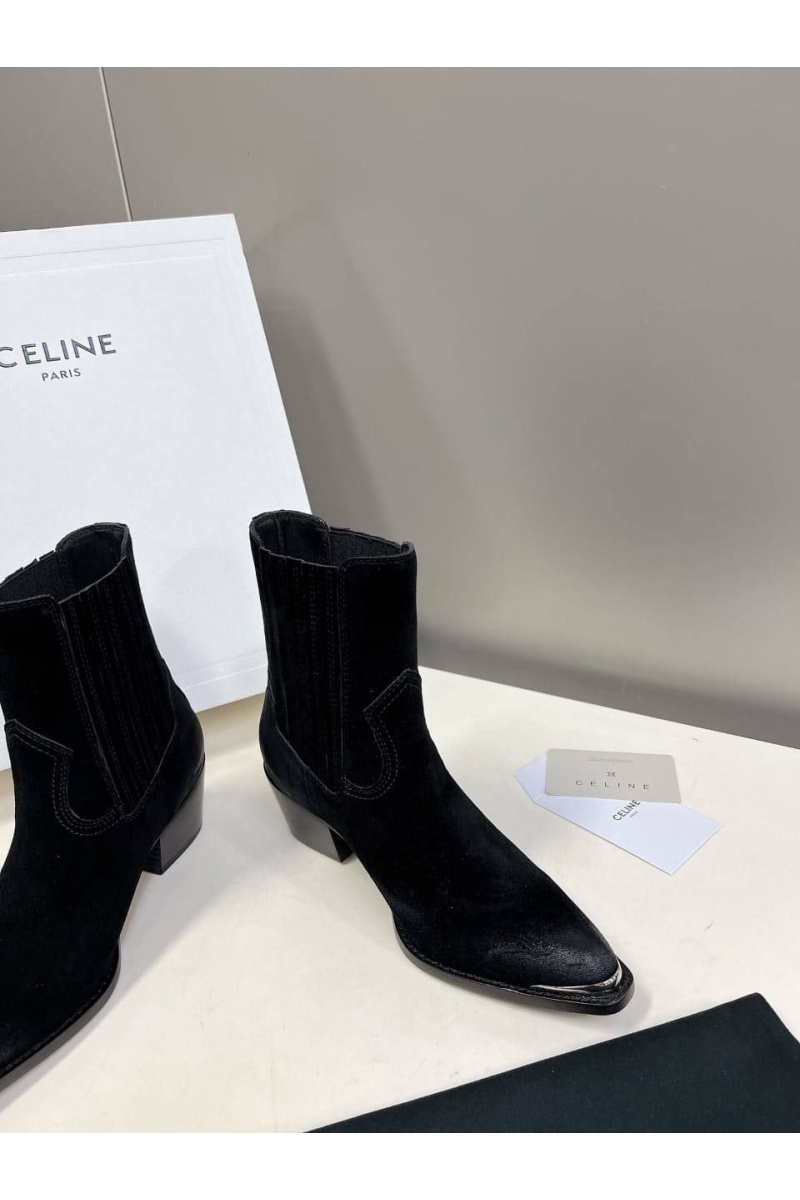 Celine Женские замшевые сапоги Premium - Black