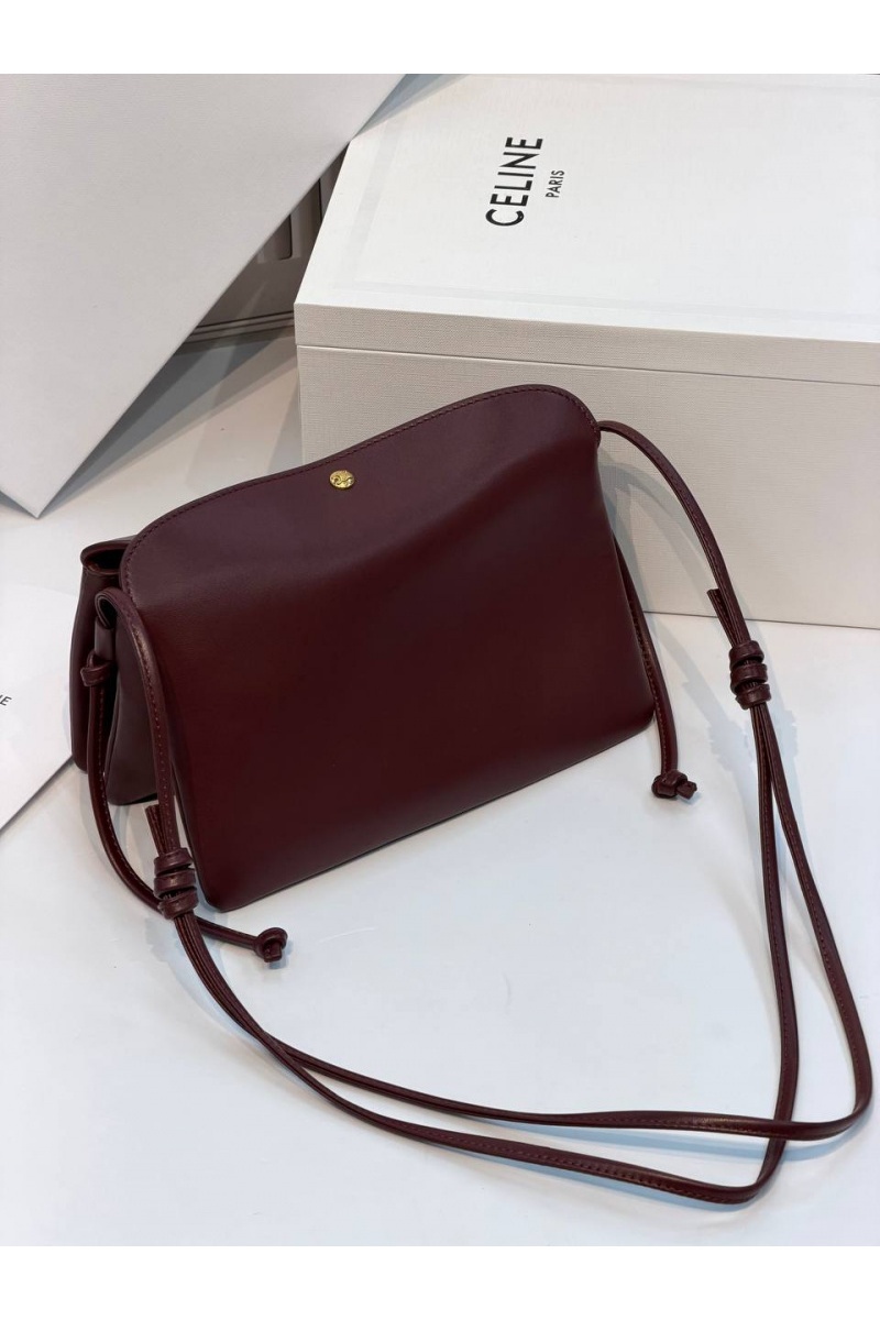 Celine Кожаная сумка Trio Flap premium 22.5x13x3.5 см