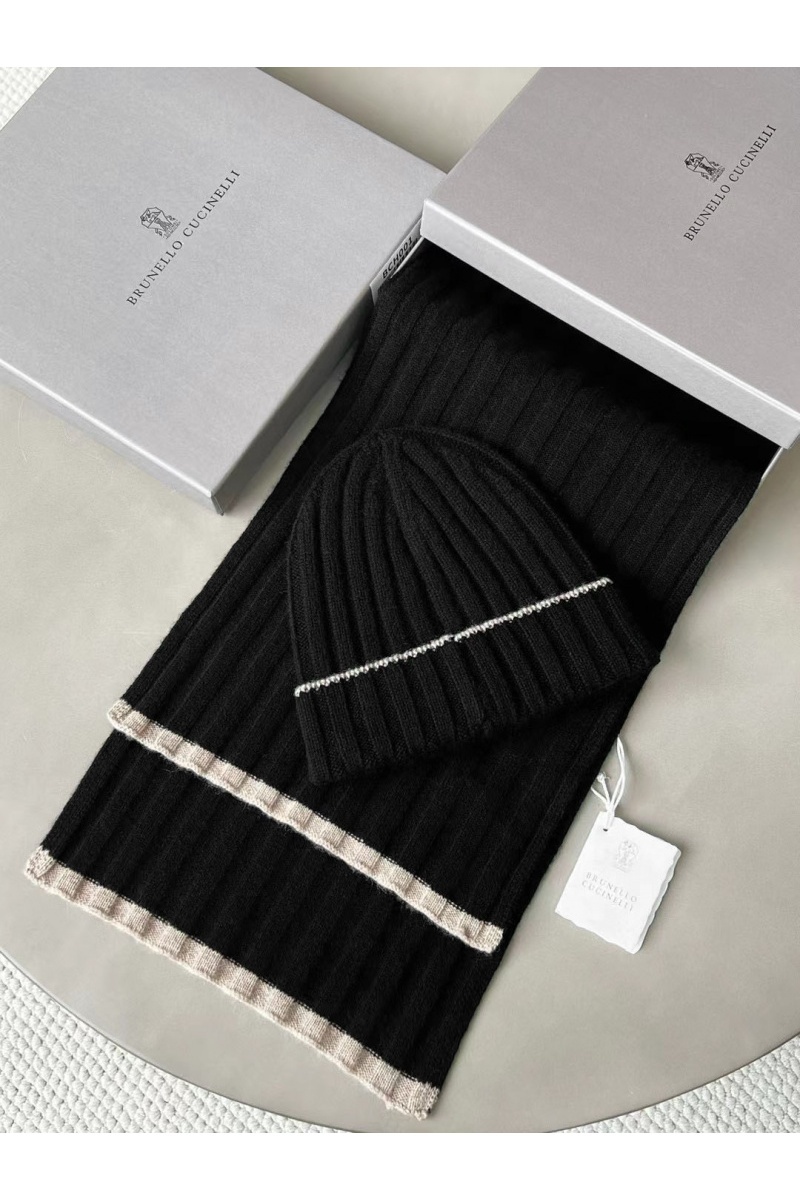 Brunеllо Сuсinеlli Кашемировый шарф Premium - Black 