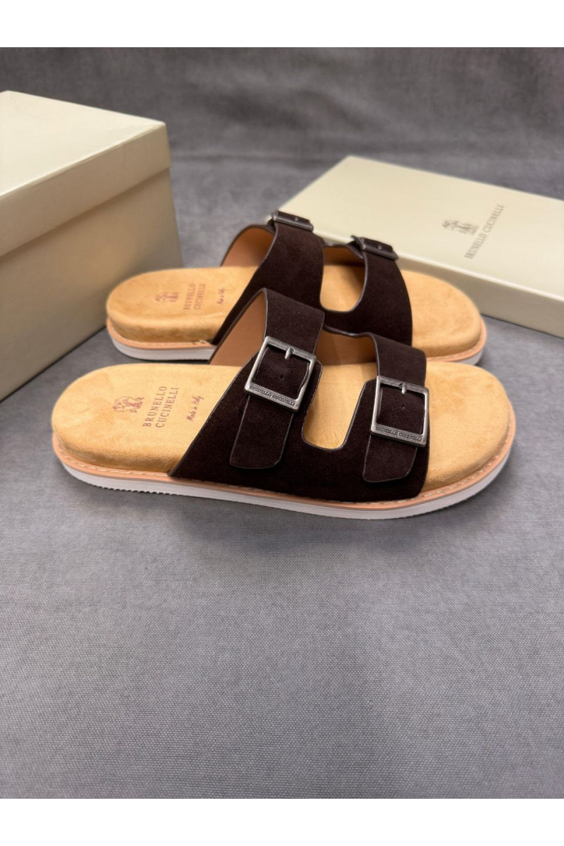Brunеllо Сuсinеlli Замшевые шлёпанцы Urban - Brown