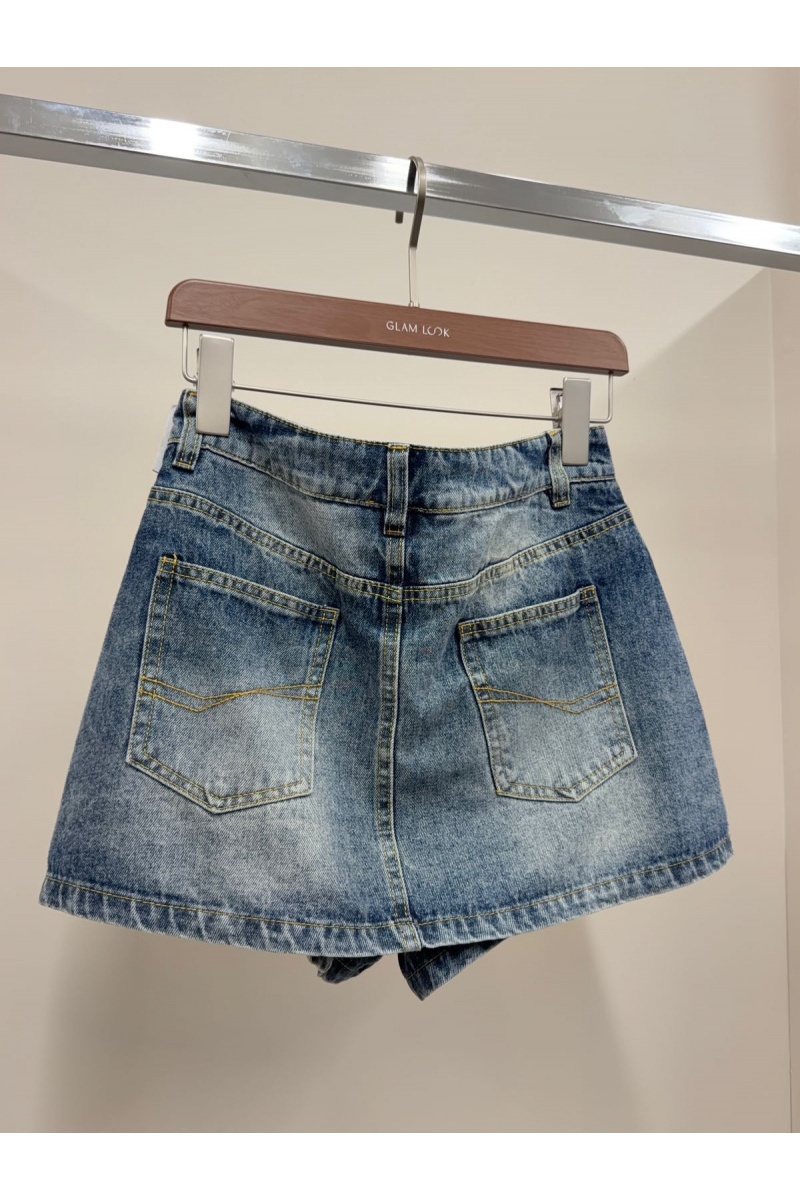 Designer Clothing Женская джинсовая юбка-шорты Maison Margiela