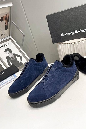 Кроссовки с мехом Triple Stitch - Navy