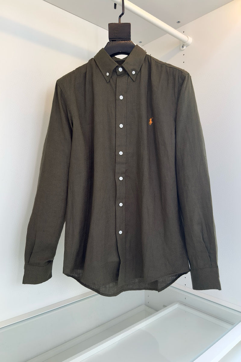 Polo Ralph Lauren Льняная рубашка pony-embroidered - Khaki