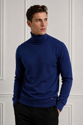 Мужская синяя водолазка Maglione 