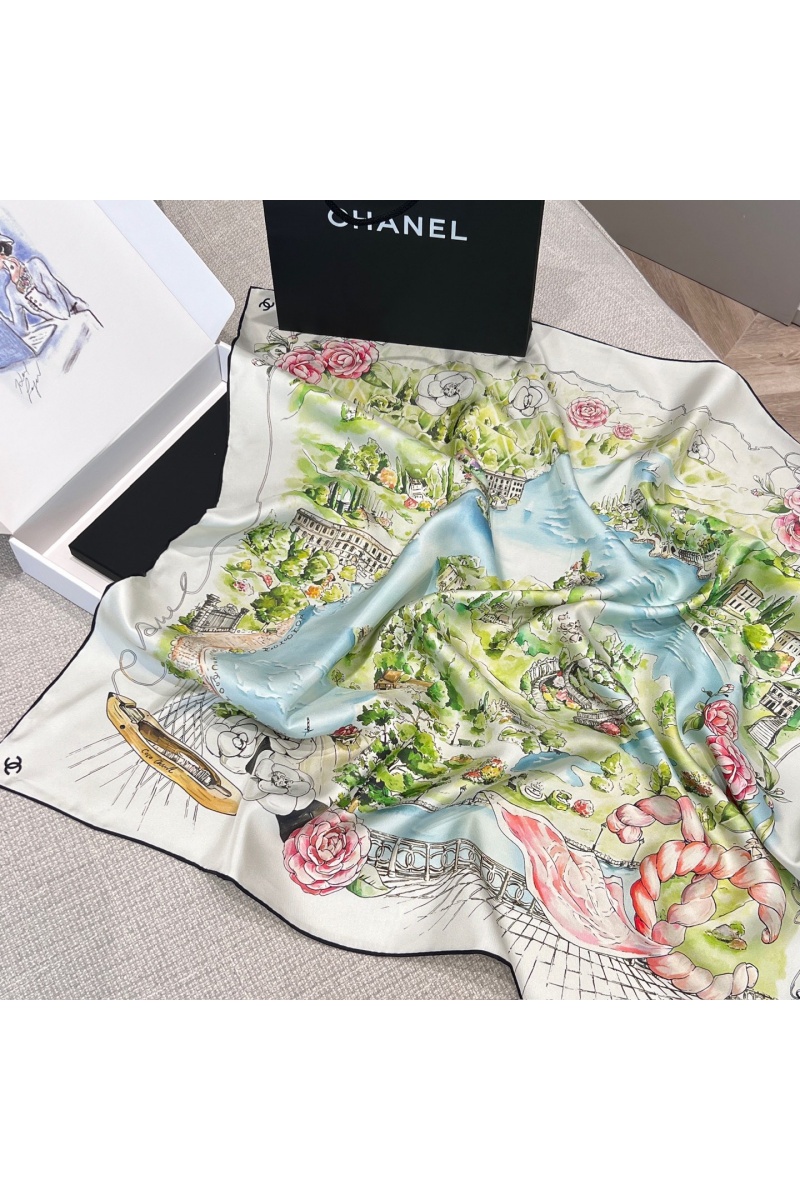 Chаnеl Платок premium 87x86 см