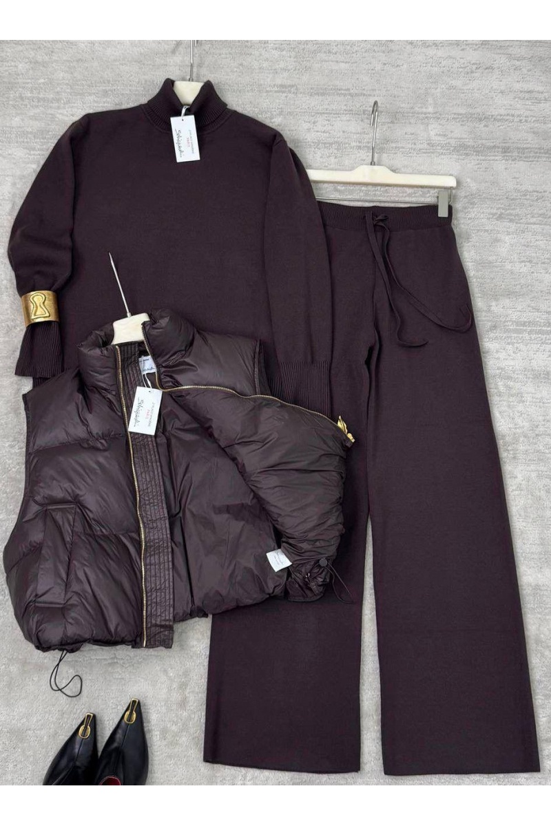 Schiaparelli Женский костюм тройка на флисе premium - Brown