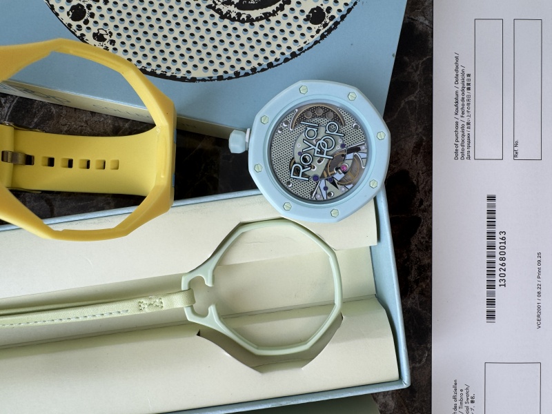 Designer Clothing Часы Audemars Piguet × Swatch Royal Pop Blaue Acht premium 
