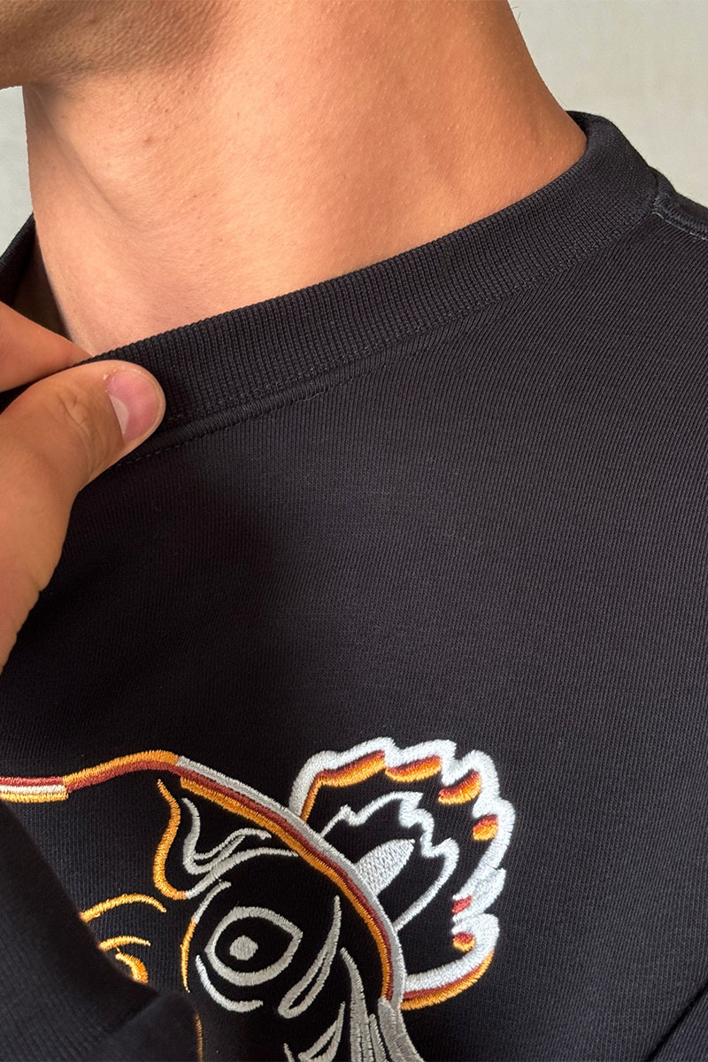 Kenzo Мужской чёрный свитшот Tiger Head embroidered