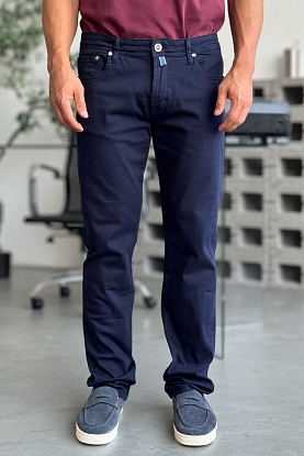 Мужские тёмно-синие джинсы 