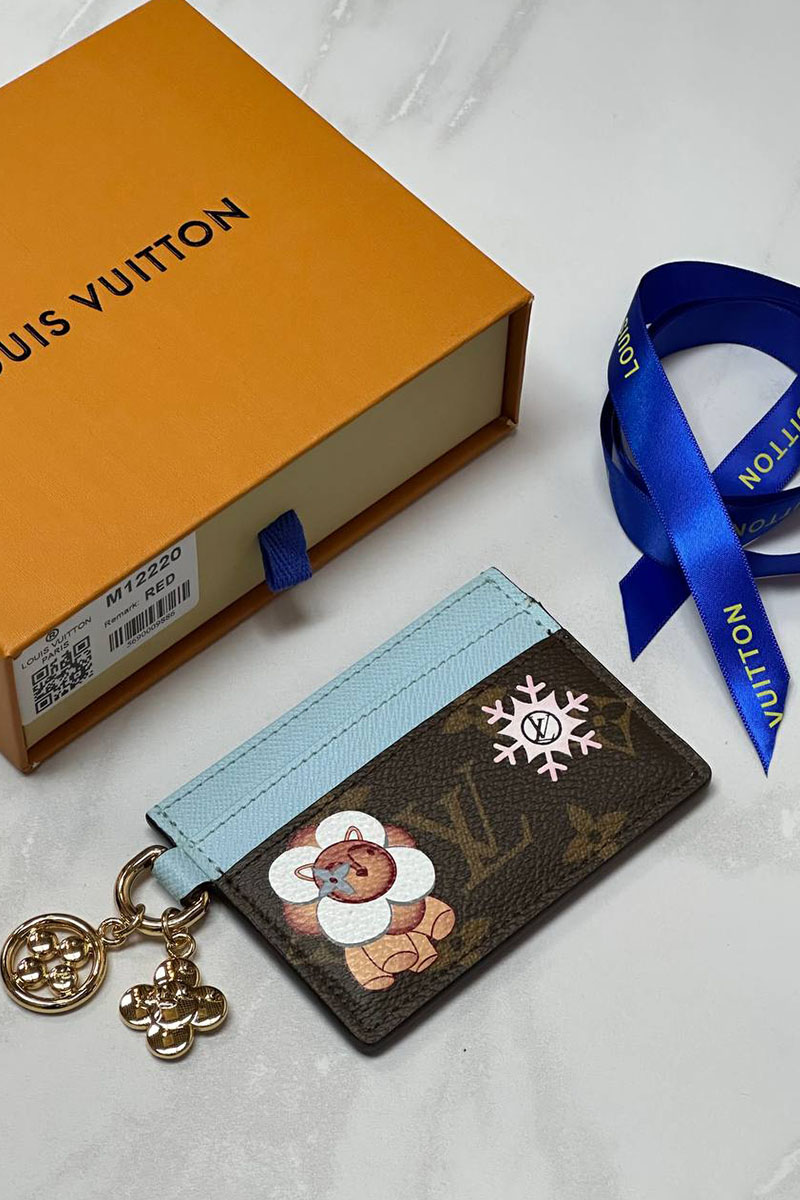Lоuis Vuittоn Кожаный кардхолдер Charms Vivienne Premium 7.3x0.3x10.2 см